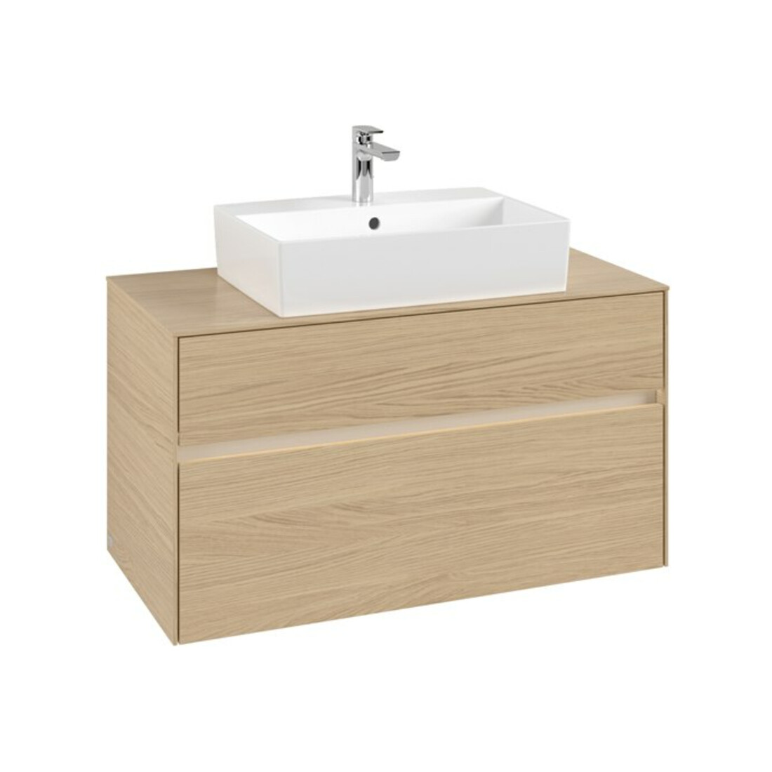V&B Waschtischunterschrank Collaro 100x54,8x50cm, WT mi, LED 7,3 W, Nord Oa