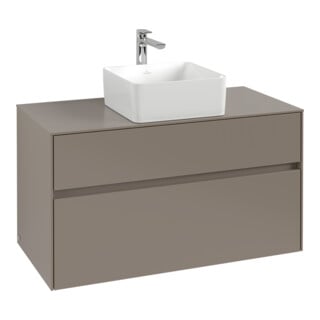 V&B Waschtischunterschrank Collaro 100x54,8x50cm, WT mi, LED 7,3 W, so gre.