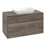 V&B Waschtischunterschrank Collaro 100x54,8x50cm, WT mi, LED 7,3 W, st. Oa