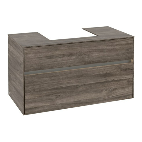 V&B Waschtischunterschrank Collaro 100x54,8x50cm, WT mi, LED 7,3 W, st. Oa