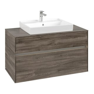 V&B Waschtischunterschrank Collaro 100x54,8x50cm, WT mi, LED 7,3 W, st. Oa