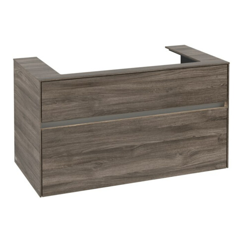 V&B Waschtischunterschrank Collaro 100x54,8x50cm, WT mi, LED 7,3 W, st. Oa