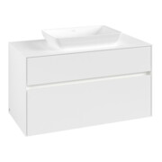 V&B Waschtischunterschrank Collaro 100x54,8x50cm, WT mi, LED 7,3 W, wh. ma