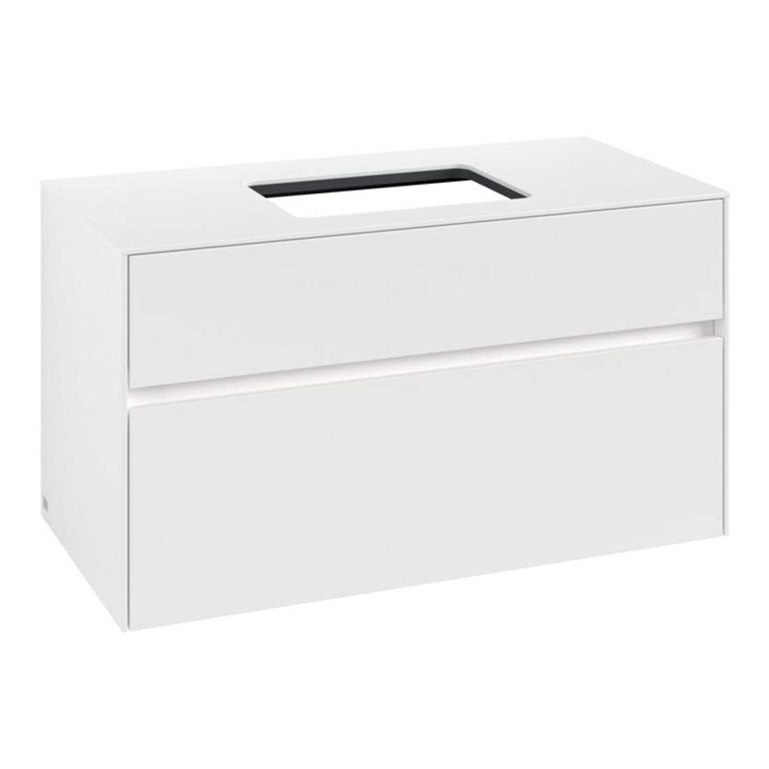 V&B Waschtischunterschrank Collaro 100x54,8x50cm, WT mi, LED 7,3 W, wh. ma