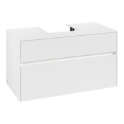 V&B Waschtischunterschrank Collaro 100x54,8x50cm, WT mi, LED 7,3 W, wh. ma