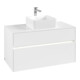 V&B Waschtischunterschrank Collaro 100x54,8x50cm, WT mi, LED 7,3 W, wh. ma-1
