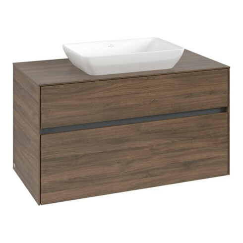 V&B Waschtischunterschrank Collaro 100x54,8x50cm, WT mittig, arizona oak