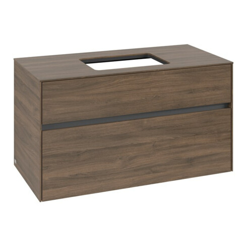 V&B Waschtischunterschrank Collaro 100x54,8x50cm, WT mittig, arizona oak