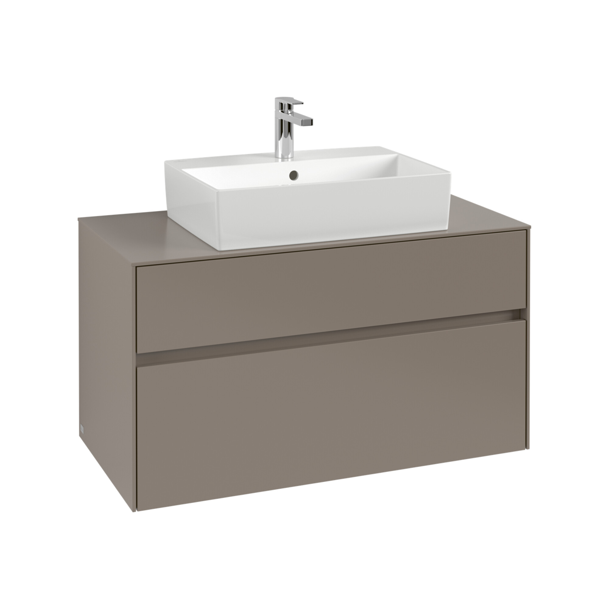 V&B Waschtischunterschrank Collaro 100x54,8x50cm, WT mittig, black oak ; Villeroy & Boch
