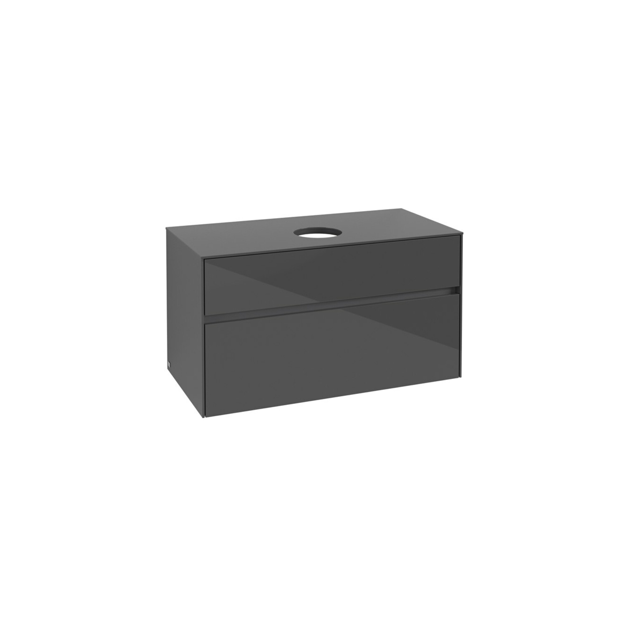 V&B Waschtischunterschrank Collaro 100x54,8x50cm, WT mittig, Glossy Grey ; Villeroy & Boch