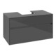 V&B Waschtischunterschrank Collaro 100x54,8x50cm, WT mittig, glossy grey-1