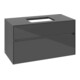 V&B Waschtischunterschrank Collaro 100x54,8x50cm, WT mittig, glossy grey-3