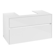 V&B Waschtischunterschrank Collaro 100x54,8x50cm, WT mittig, glossy white-3