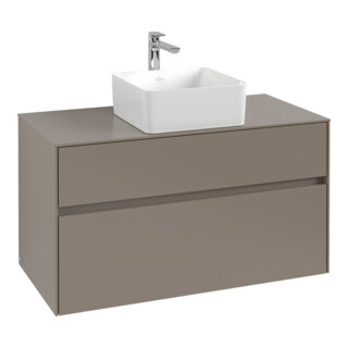 V&B Waschtischunterschrank Collaro 100x54,8x50cm, WT mittig, graphite