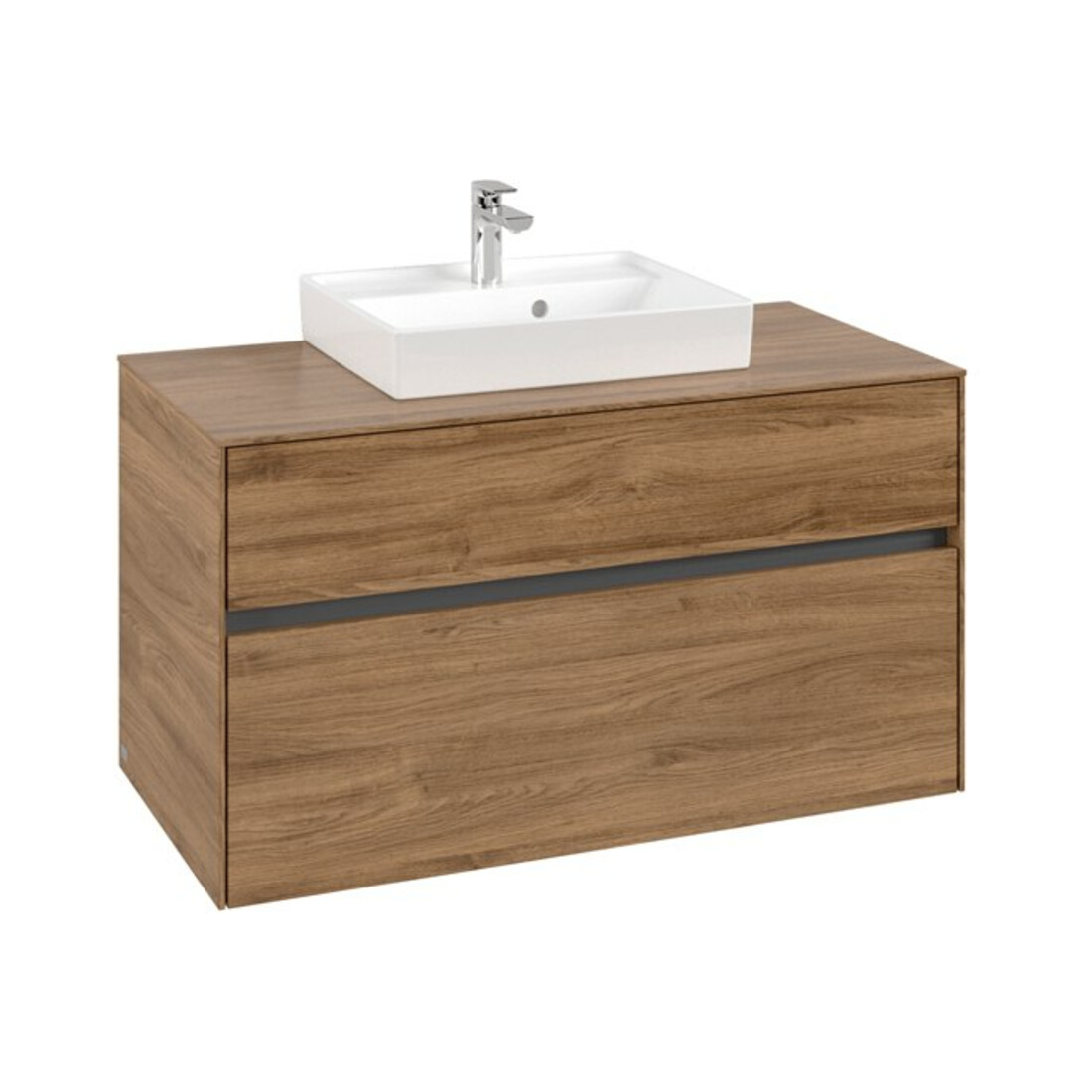 V&B Waschtischunterschrank Collaro 100x54,8x50cm, WT mittig, kansas oak