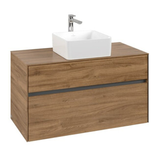 V&B Waschtischunterschrank Collaro 100x54,8x50cm, WT mittig, kansas oak