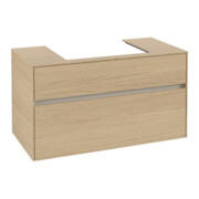 V&B Waschtischunterschrank Collaro 100x54,8x50cm, WT mittig, nordic oak