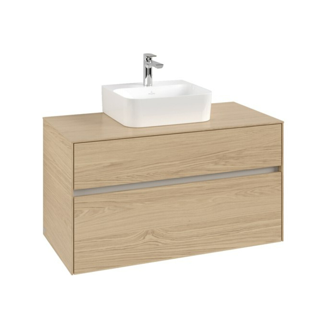 V&B Waschtischunterschrank Collaro 100x54,8x50cm, WT mittig, nordic oak