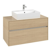 V&B Waschtischunterschrank Collaro 100x54,8x50cm, WT mittig, nordic oak