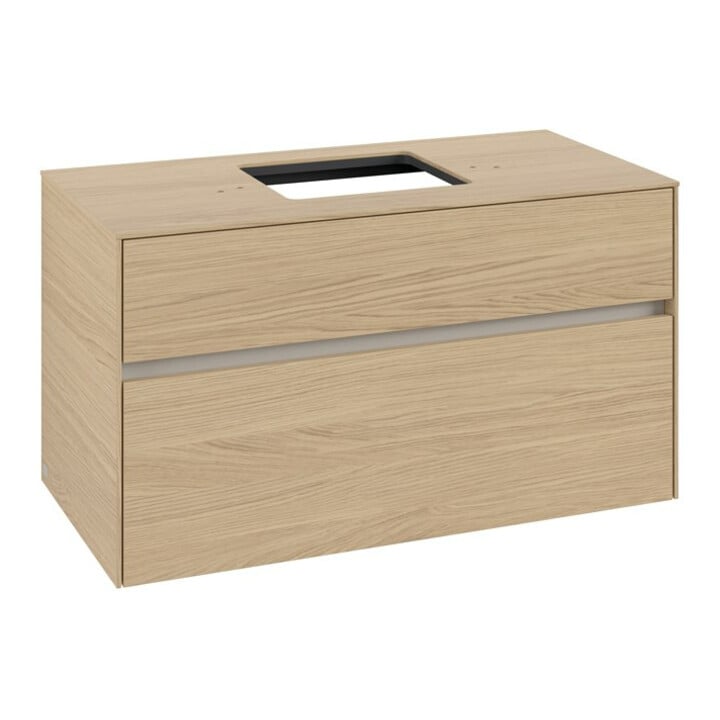 V&B Waschtischunterschrank Collaro 100x54,8x50cm, WT mittig, nordic oak