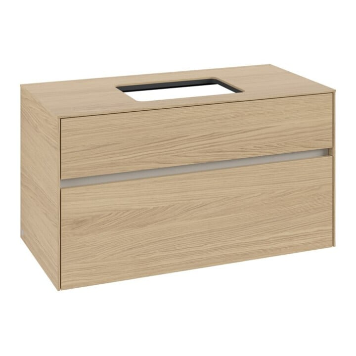 V&B Waschtischunterschrank Collaro 100x54,8x50cm, WT mittig, nordic oak
