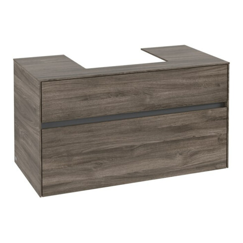 V&B Waschtischunterschrank Collaro 100x54,8x50cm, WT mittig, stone oak