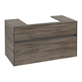 V&B Waschtischunterschrank Collaro 100x54,8x50cm, WT mittig, stone oak