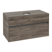 V&B Waschtischunterschrank Collaro 100x54,8x50cm, WT mittig, stone oak