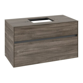V&B Waschtischunterschrank Collaro 100x54,8x50cm, WT mittig, stone oak