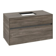 V&B Waschtischunterschrank Collaro 100x54,8x50cm, WT mittig, stone oak