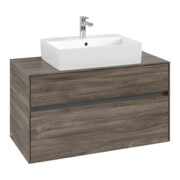 V&B Waschtischunterschrank Collaro 100x54,8x50cm, WT mittig, stone oak-4