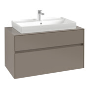 V&B Waschtischunterschrank Collaro 100x54,8x50cm, WT mittig, volcano black