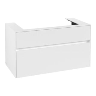 V&B Waschtischunterschrank Collaro 100x54,8x50cm, WT mittig, white matt