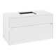 V&B Waschtischunterschrank Collaro 100x54,8x50cm, WT mittig, white matt-1