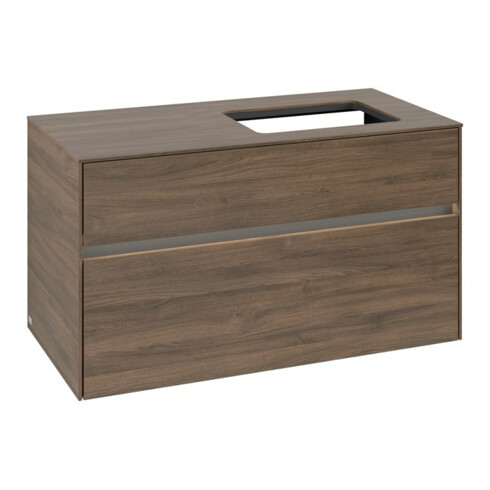 V&B Waschtischunterschrank Collaro 100x54,8x50cm, WT r, LED 7,3 W, Ariz. Oa
