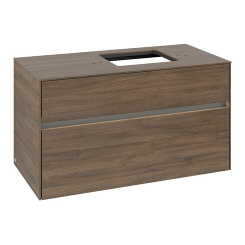 V&B Waschtischunterschrank Collaro 100x54,8x50cm, WT r, LED 7,3 W, Ariz. Oa
