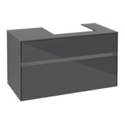 V&B Waschtischunterschrank Collaro 100x54,8x50cm, WT r, LED 7,3 W, glo Gr-3