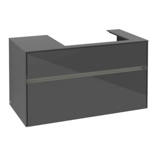 V&B Waschtischunterschrank Collaro 100x54,8x50cm, WT r, LED 7,3 W, glo Gr