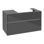V&B Waschtischunterschrank Collaro 100x54,8x50cm, WT r, LED 7,3 W, glo Gr