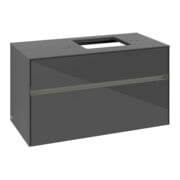 V&B Waschtischunterschrank Collaro 100x54,8x50cm, WT r, LED 7,3 W, glo Gr-3