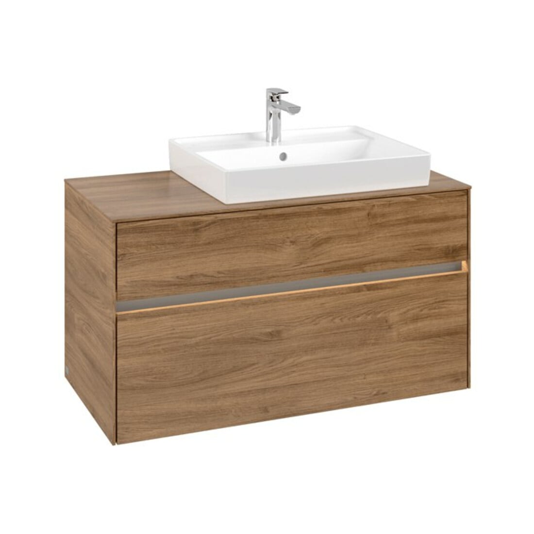 V&B Waschtischunterschrank Collaro 100x54,8x50cm, WT r, LED 7,3 W, Kan Oa