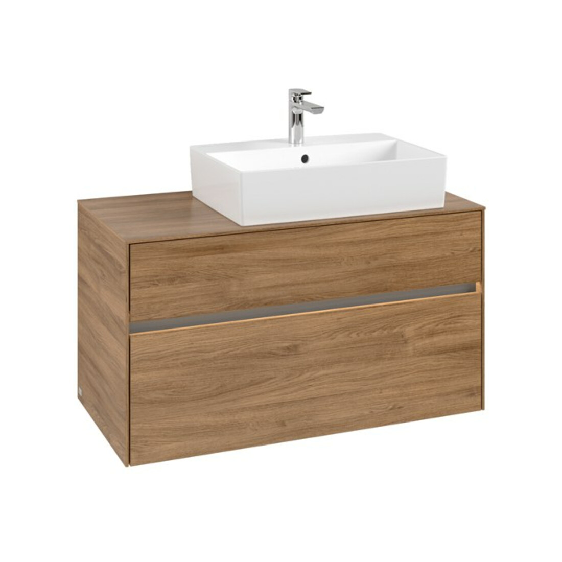 V&B Waschtischunterschrank Collaro 100x54,8x50cm, WT r, LED 7,3 W, Kan Oa