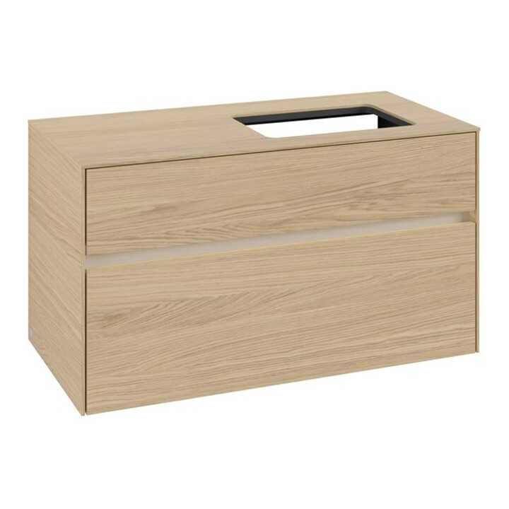 V&B Waschtischunterschrank Collaro 100x54,8x50cm, WT r, LED 7,3 W, Nord Oa