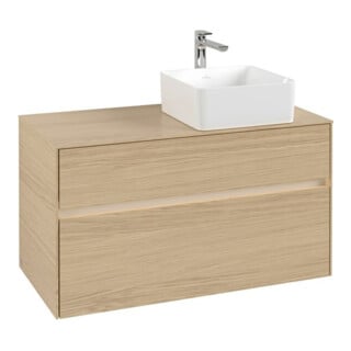 V&B Waschtischunterschrank Collaro 100x54,8x50cm, WT r, LED 7,3 W, Nord Oa