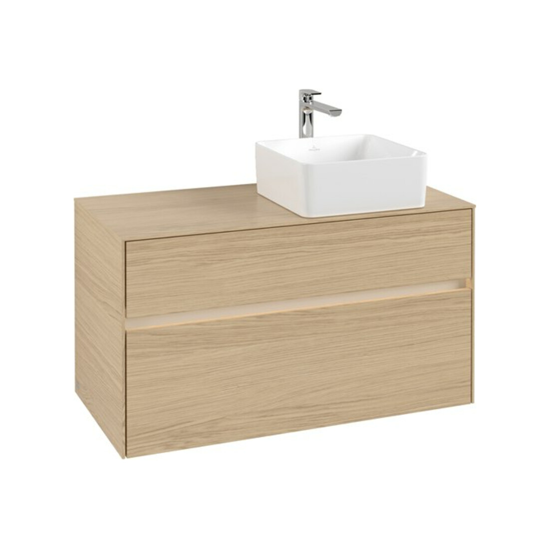 V&B Waschtischunterschrank Collaro 100x54,8x50cm, WT r, LED 7,3 W, Nord Oa