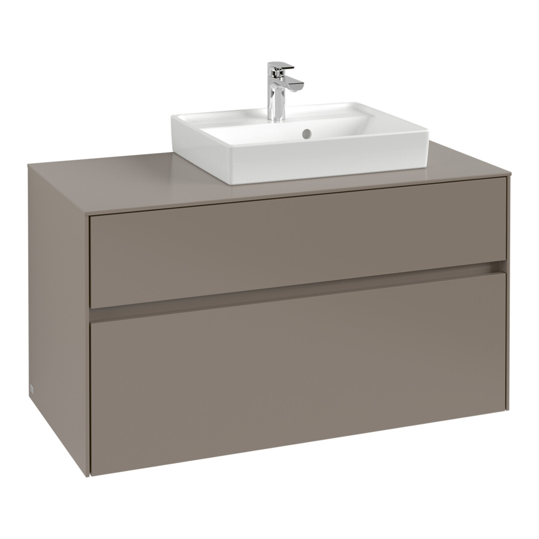V&B Waschtischunterschrank Collaro 100x54,8x50cm, WT r, LED 7,3 W, so gre.