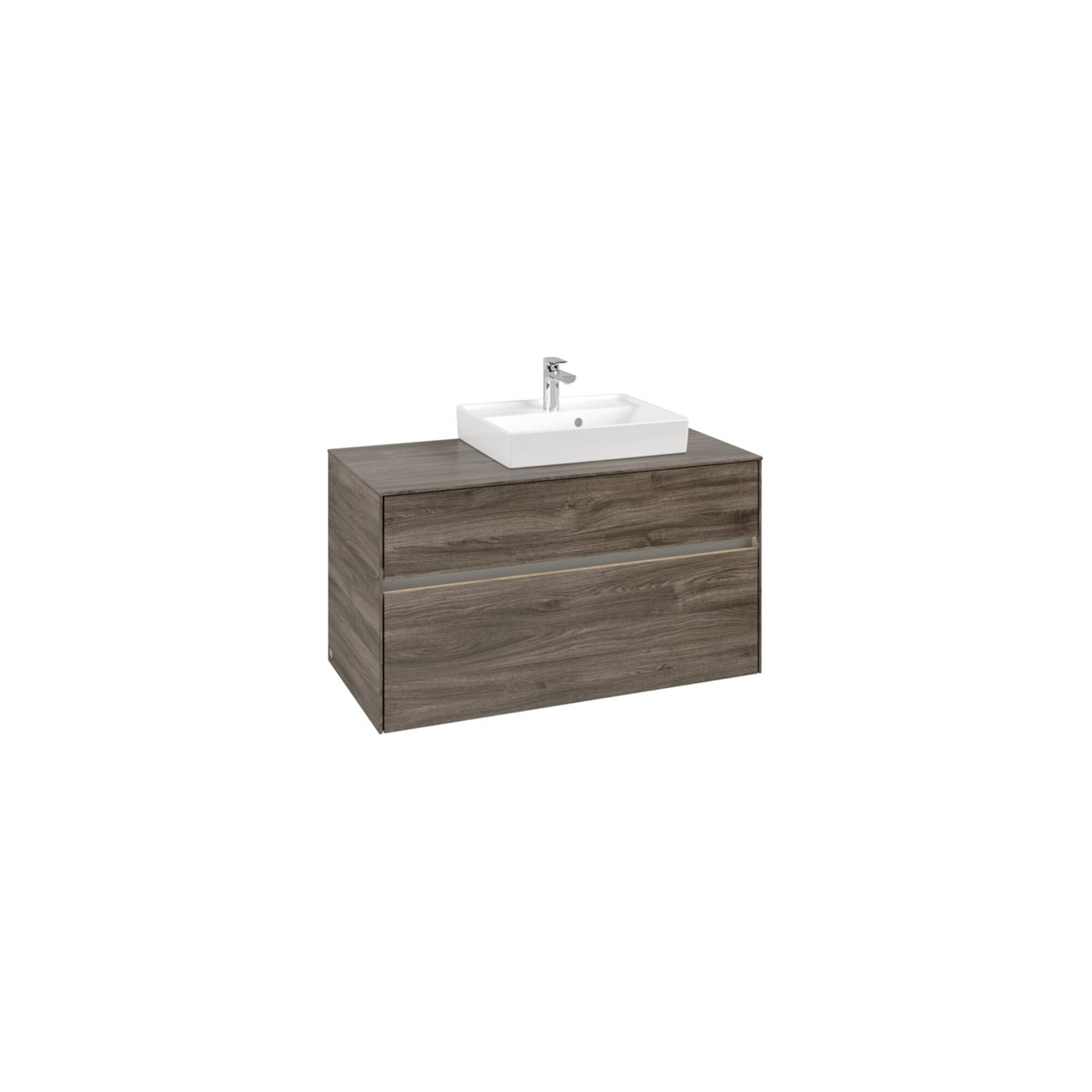 V&B Waschtischunterschrank Collaro 100x54,8x50cm, WT r, LED 7,3 W, st. Oa ; Villeroy & Boch