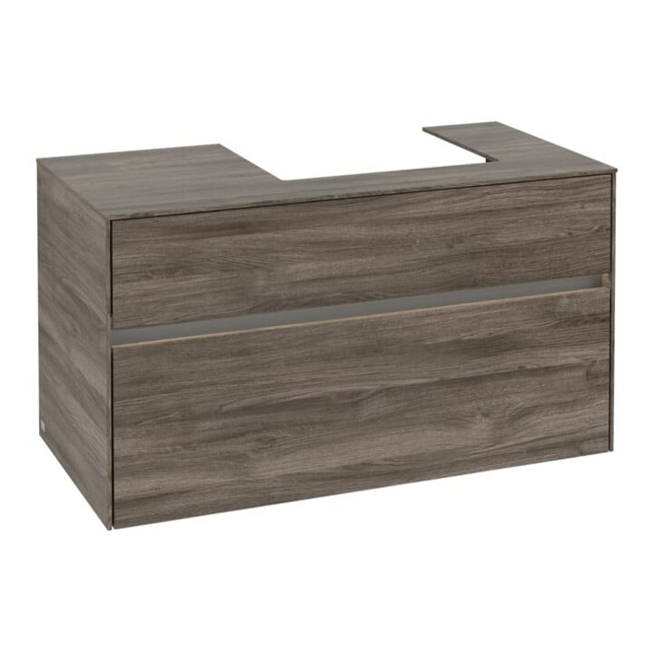 V&B Waschtischunterschrank Collaro 100x54,8x50cm, WT r, LED 7,3 W, st. Oa