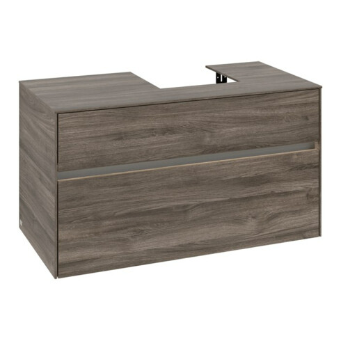 V&B Waschtischunterschrank Collaro 100x54,8x50cm, WT r, LED 7,3 W, st. Oa