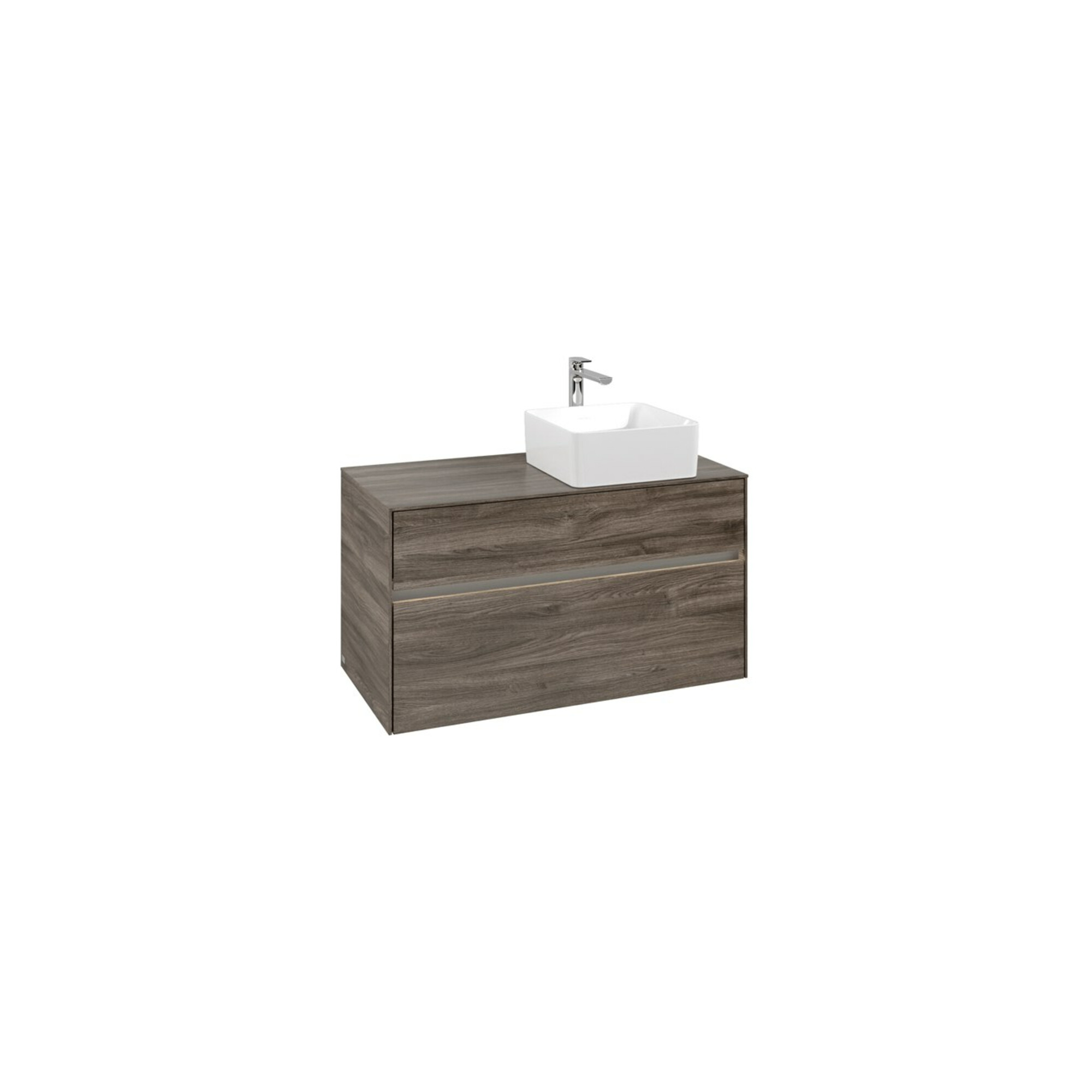 V&B Waschtischunterschrank Collaro 100x54,8x50cm, WT r, LED 7,3 W, st. Oa ; Villeroy & Boch
